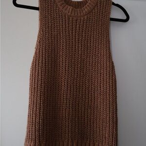 Abercrombie & Fitch Brown Cable Knit Sweater